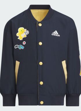 Adidas/阿迪达斯 儿童双面穿飞行员运动休闲夹克外套 JF1380