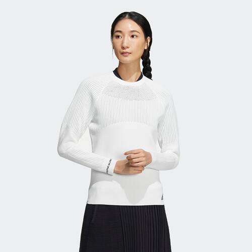 Adidas/阿迪达斯 女子高尔夫运动套头杉毛织上衣 HB3569 HB3570