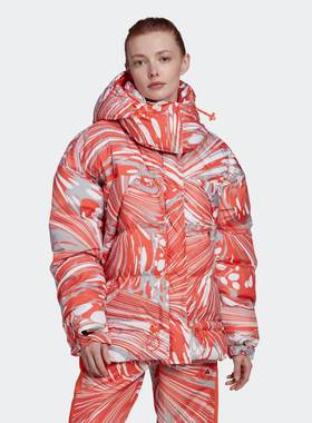 Adidas/阿迪达斯 女子 SMC 运动休闲宽松连帽棉服 HI6087