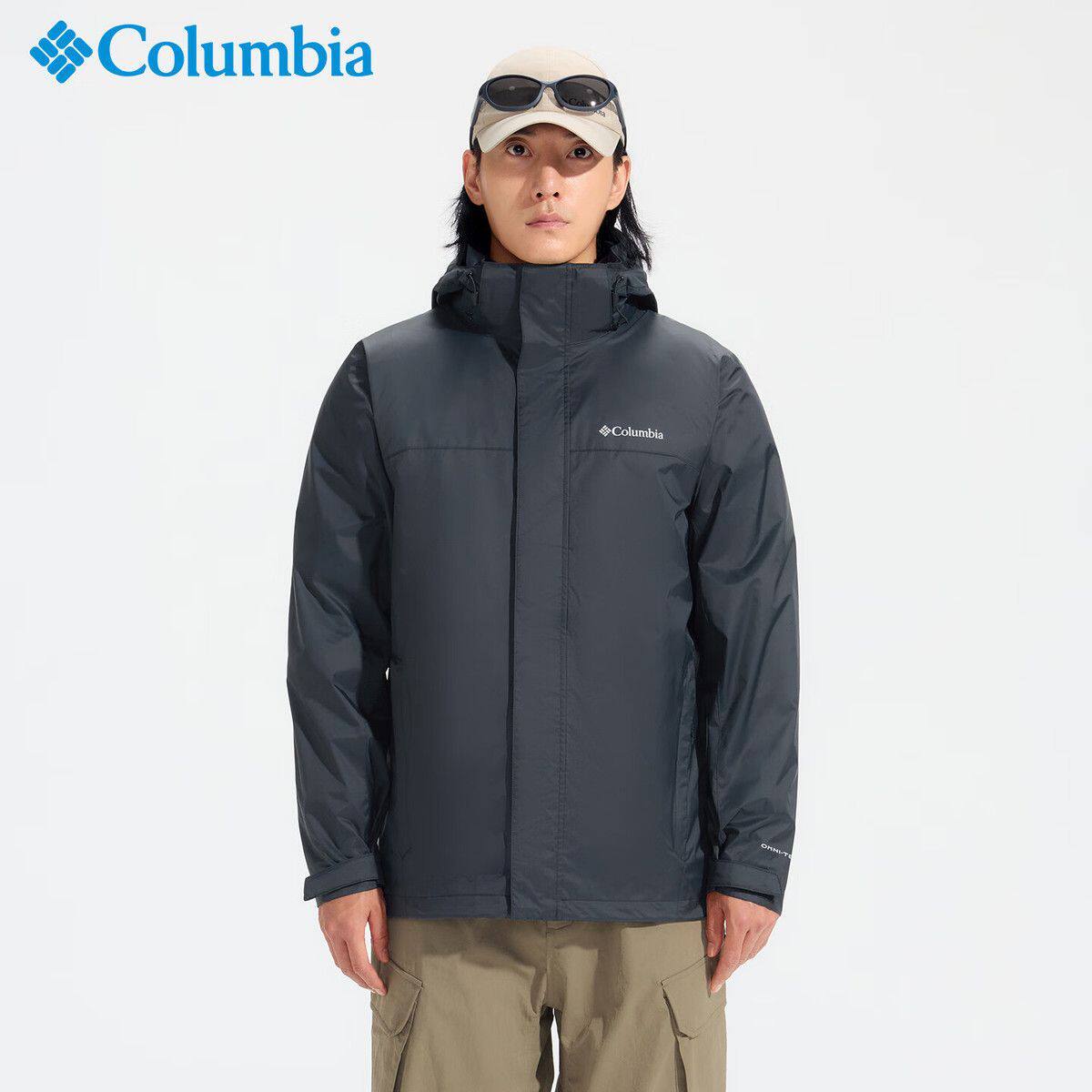 Columbia/哥伦比亚 男子抓绒内胆三合一保暖冲锋衣 WE6690-010