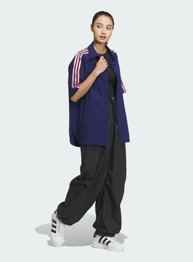 Adidas/阿迪达斯 女子三叶草 SHIRT 梭织运动短袖衬衫 JD3283