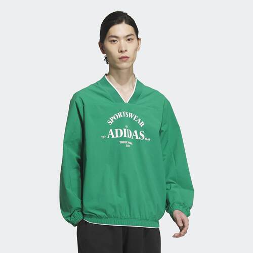 Adidas/阿迪达斯 男子宽松运动休闲V领卫衣套头衫 JE3668