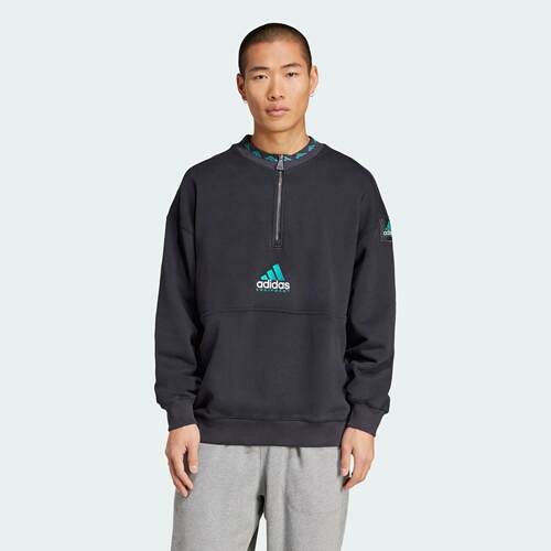 Adidas/阿迪达斯 男子三叶草加绒运动宽松长袖卫衣套头衫 JP0357