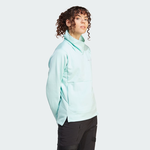 Adidas/阿迪达斯 女子高领运动抓绒衣卫衣套头衫 IB1833