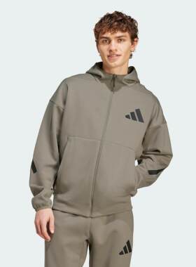 Adidas/阿迪达斯 男子亲肤柔软轻薄保暖连帽夹克外套 JD9600