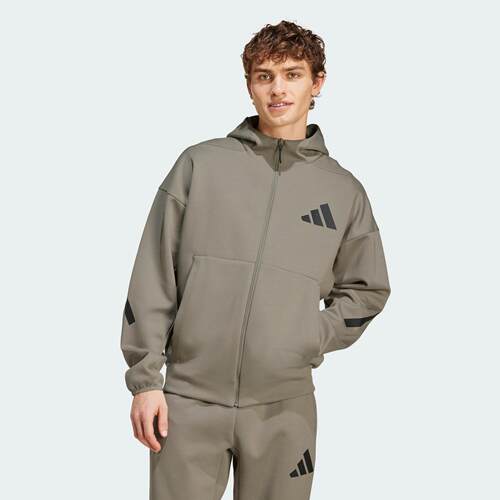 Adidas/阿迪达斯 男子亲肤柔软轻薄保暖连帽夹克外套 JD9600
