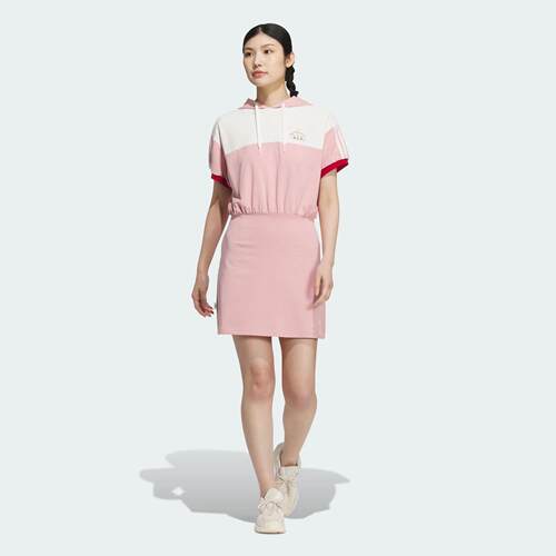 Adidas/阿迪达斯 女子三叶草运动短袖连帽连衣裙 JP1437