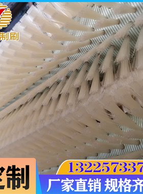 定做工业清洗毛刷轮 滚筒尼龙丝辊刷 除尘空心刷辊 钢丝毛刷辊