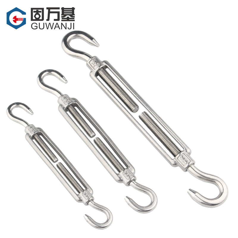 304不锈钢花篮螺丝 紧绳器钢丝绳收紧器开体花兰螺栓M4M5M6M8-M16图片