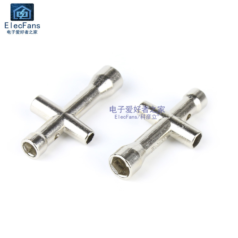 不锈钢迷你十字六角套筒 可拧M2/M2.5/M3/M4螺母T螺丝螺帽扳手铜