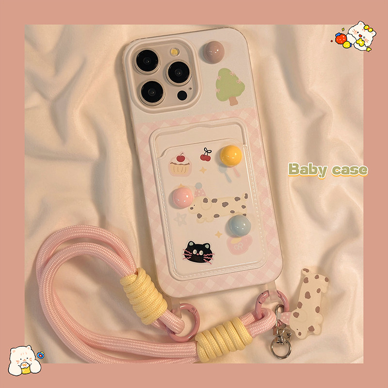 卡通可爱斑点狗适用苹果手机壳