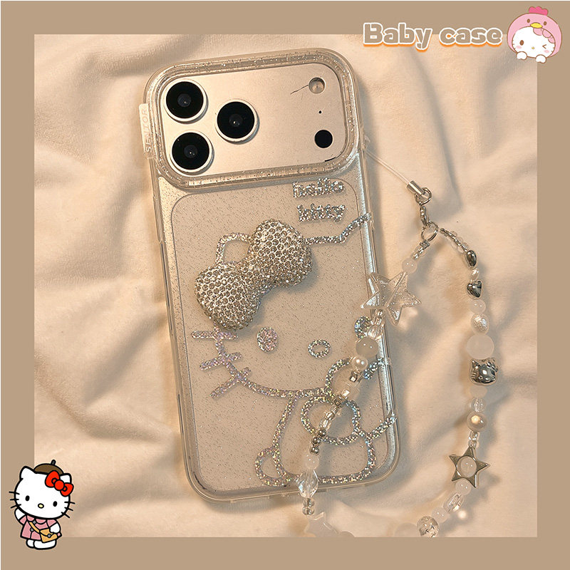 北比高级感闪钻蝴蝶结线条猫咪适用苹果17手机壳iphone16promax新款15带链条17pro女14pm透明15pro可爱16全包,3C数码配件,手机保护套/壳,淘宝优惠券,粉丝福利购,淘宝优惠卷