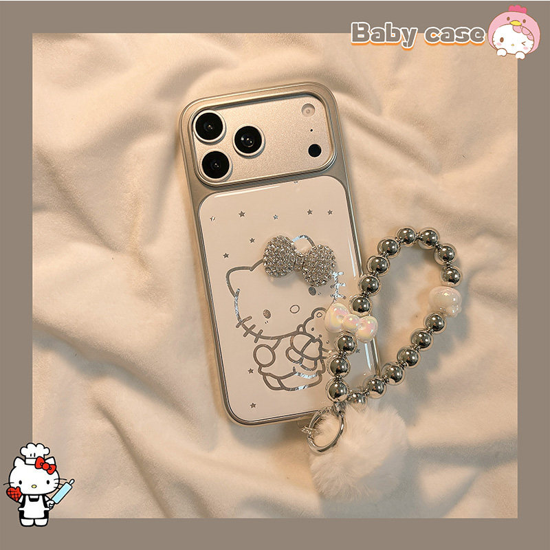 北比ins简约线条猫咪立体蝴蝶结适用苹果17pro手机壳iphone16promax新款15带链条17电镀银14pm女13可爱16全包,3C数码配件,手机保护套/壳,淘宝优惠券,粉丝福利购,淘宝优惠卷