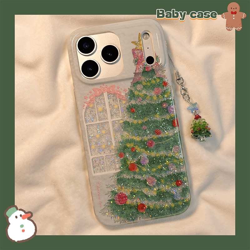 ins韩风圣诞树适用苹果手机壳