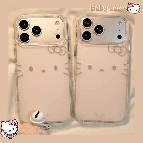 少女粉色凯蒂猫适用苹果手机壳