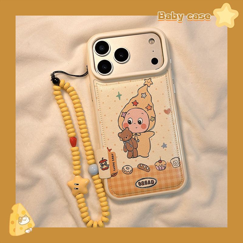 北比趣味可爱卡通小熊星星人适用苹果17promax手机壳ipho