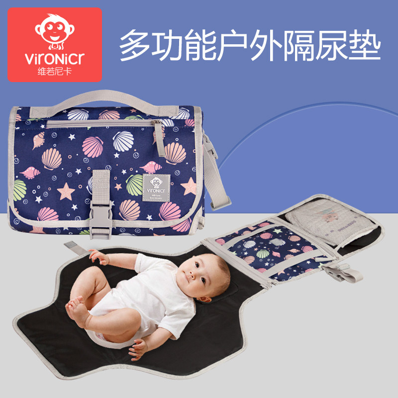 婴儿隔尿垫户外换尿布妈咪手提尿布袋折叠外出宝宝用品包便携防水|msdalam kategori lampin/Xihu/makan/push pelarik, Produk Baby lain - dari Buy2taobao.com untuk memberikan perkhidmatan ejen Taobao profesional membeli