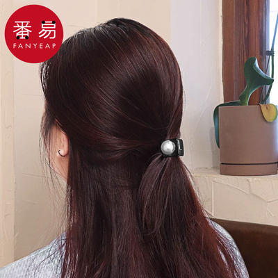 抓夹/小/珍珠A1pq808-小号侧边碎发刘海夹头饰公主头鲨鱼夹盘发复