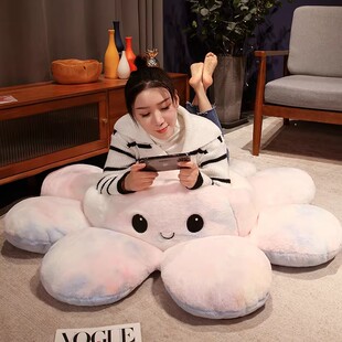 大章鱼玩偶头套变脸抱枕超大翻面生气公仔双面翻转八爪鱼娃娃女生