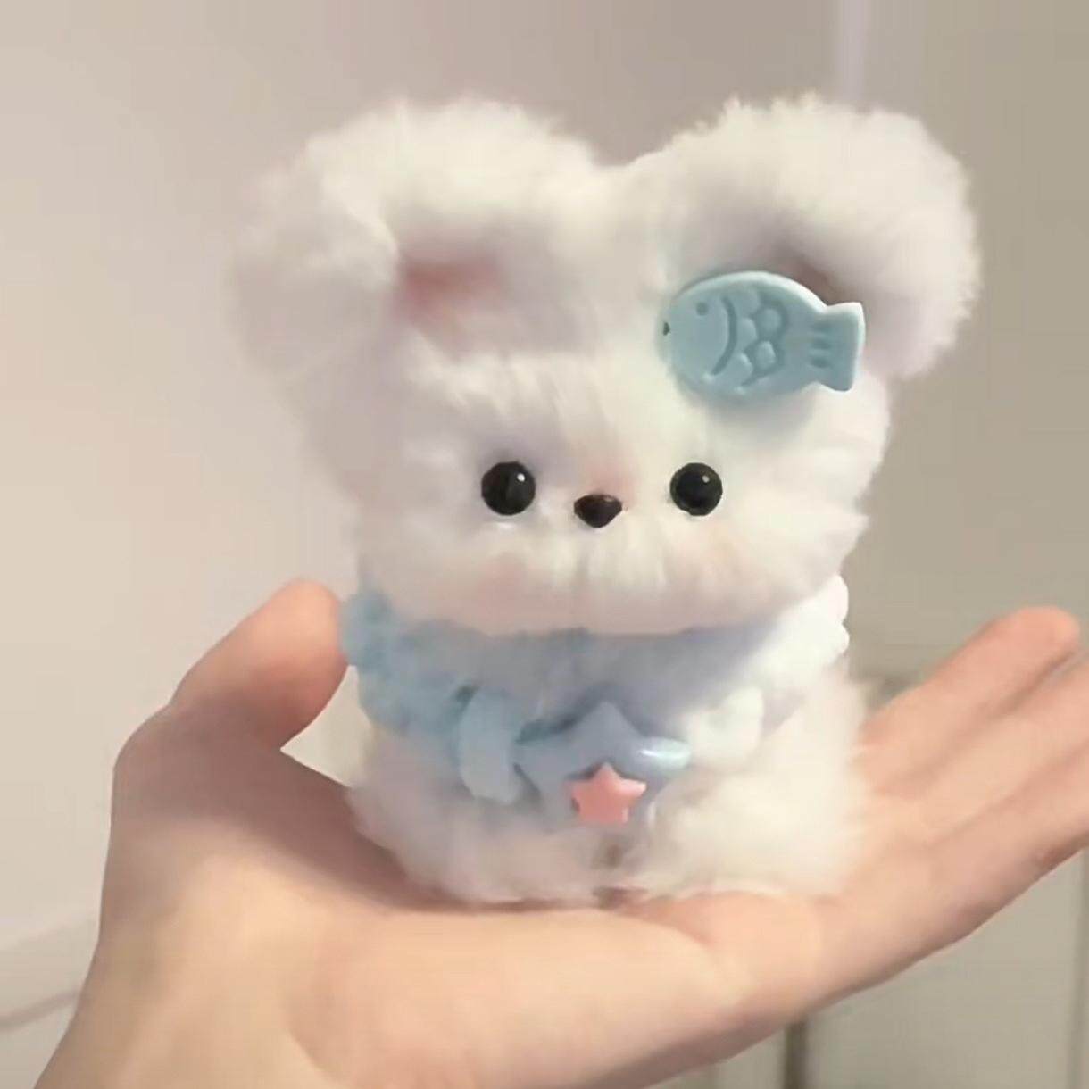兔毛扭扭棒毛绒小狗小猫diy玩具