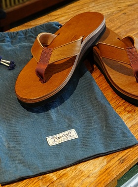 【现货】The Real Mccoy LEATHER ARCHED SANDAL 牛皮夹脚拖鞋