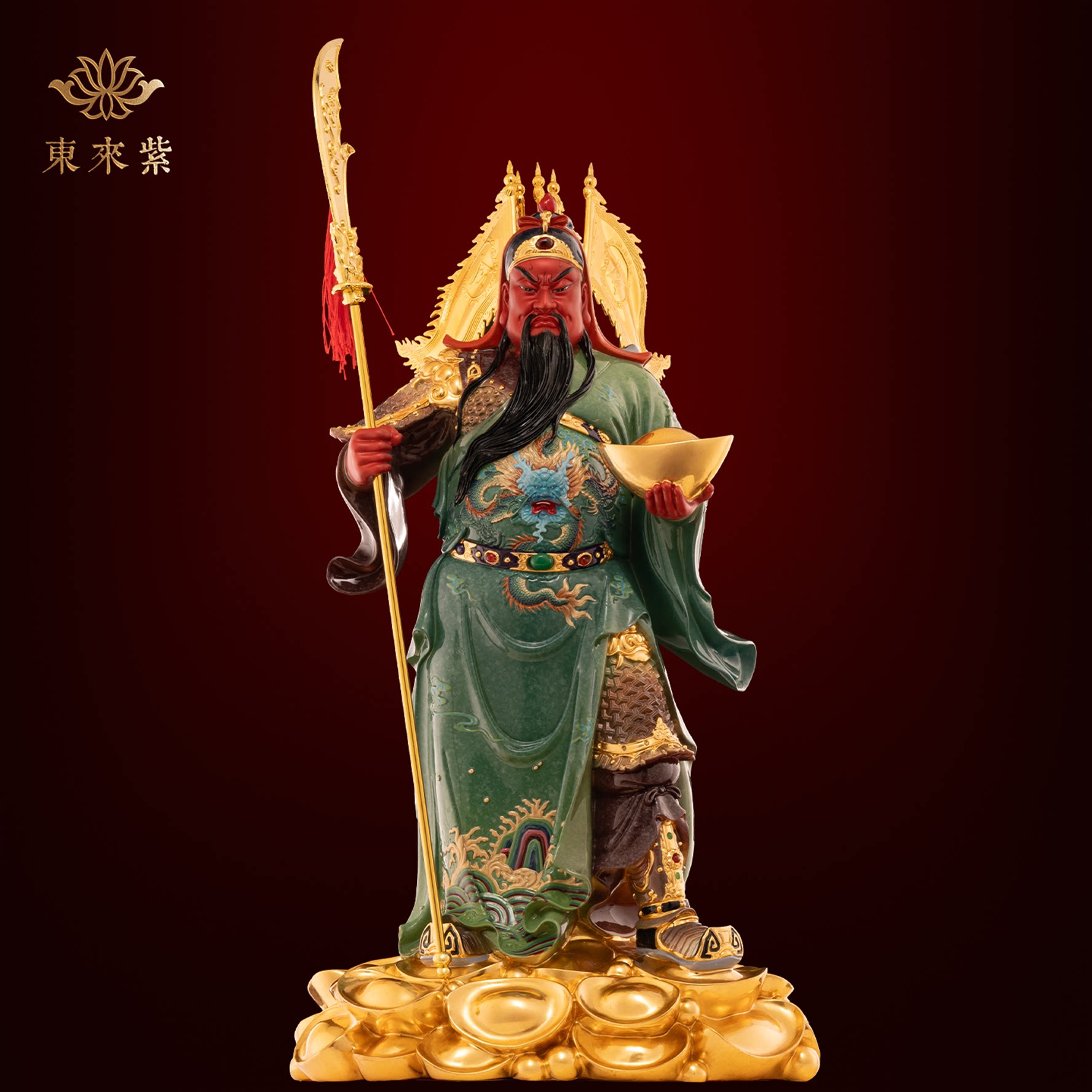 东来紫武财神佛像招财供奉纯铜关公神像铜像财神爷店铺关帝圣君