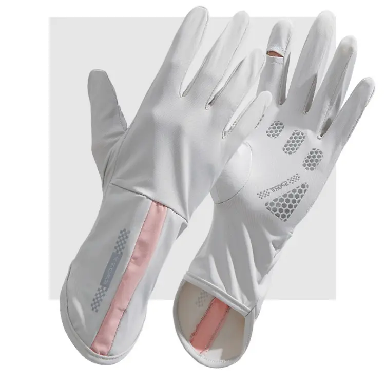 薄款长短户外抗防紫外线防晒手套女夏透气全指防滑开车骑行冰丝