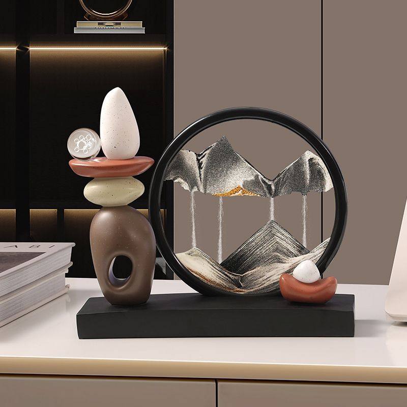 时来运转流沙画摆件客厅电视柜酒柜高级感家居装饰品开业乔迁礼物,家居饰品,装饰摆件,淘宝优惠券,粉丝福利购,淘宝优惠卷