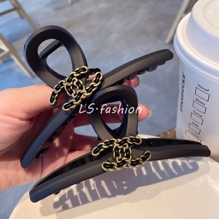 復(fù)古小香發(fā)抓子女后腦勺盤發(fā)發(fā)夾磨砂款 鯊魚夾 法式 13cm大抓夾