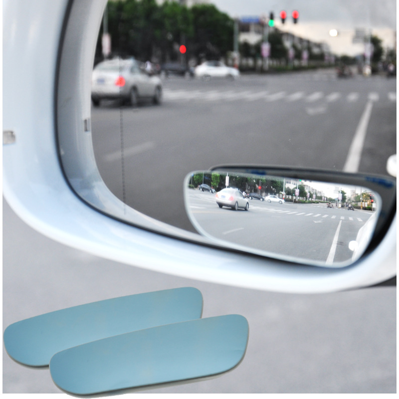 汽车用360度广角长弧形无边框盲点镜 高清防眩光蓝镜无边框DM-070