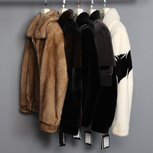 断码清仓 进口水貂貂皮大衣海宁皮草外套 15D-03