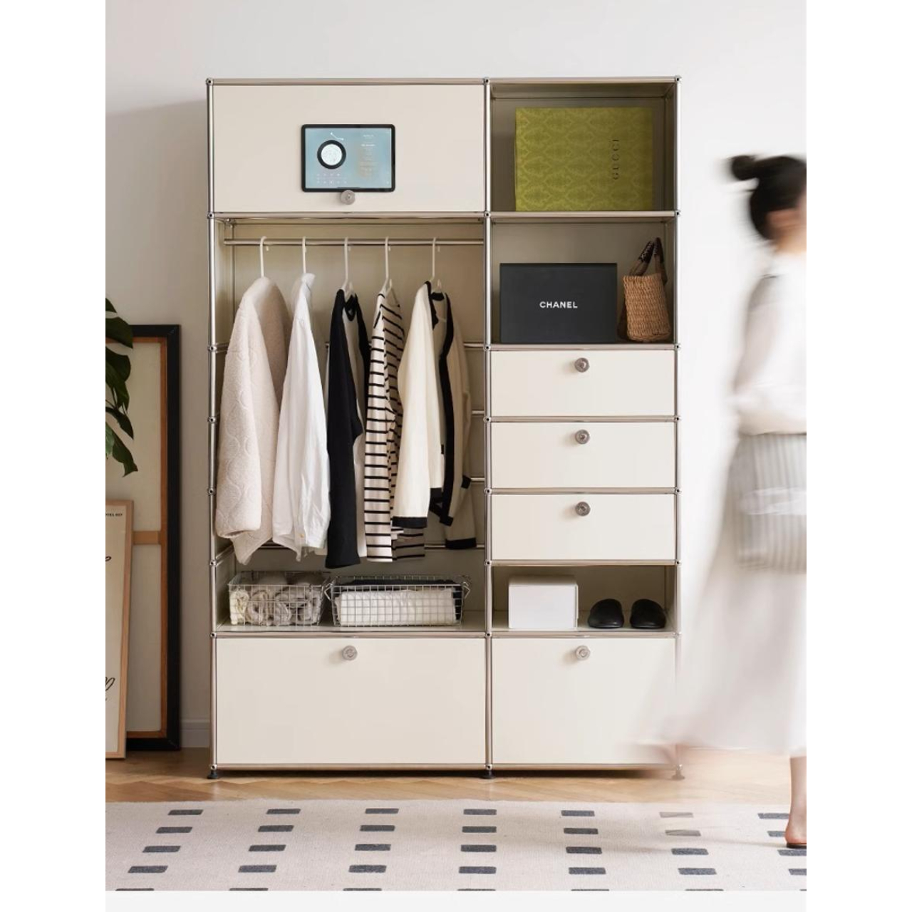 模块衣柜环保不锈钢卧室收纳衣橱