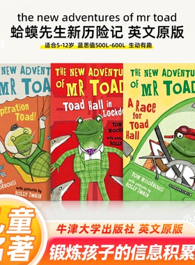 蛤蟆先生新历险记系列全3册The New Adventures of Mr Toad Series英文原版 5-12岁儿童英语初章书 课外书籍阅读读物 经典名著启蒙