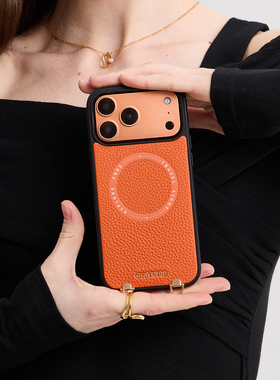 CUSTYPE官方适用于苹果手机壳橙色iPhone17promax韩系ins小众不撞款高级防摔保护套16pro磁吸15独特超火好看