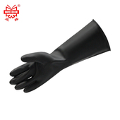 安健乳胶手套45CM防滑加厚耐磨防化耐酸碱工厂车间劳保防护专用