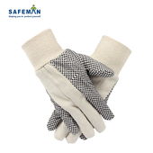 布点塑手套棉针织PVC点塑建筑劳保车间工厂耐磨防滑工作手套25cm