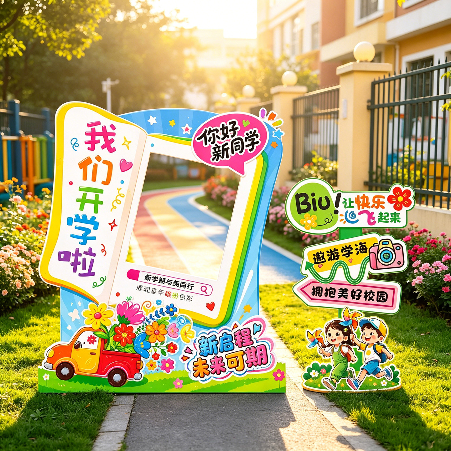 幼儿园秋季开学场景氛围布置