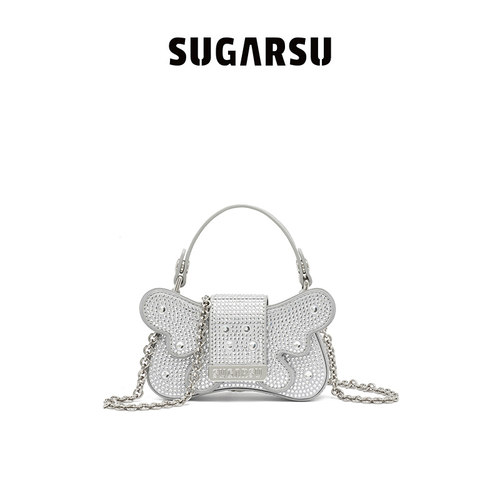 SugarSu蝴蝶满钻单肩女包