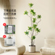 彷真绿色植物百合竹室内大型盆栽客厅高端轻奢装 饰彷生植物落地假