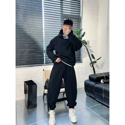 YULE语乐 90316两款版本散口裤/束脚裤加绒加厚卫衣卫裤2577/2559