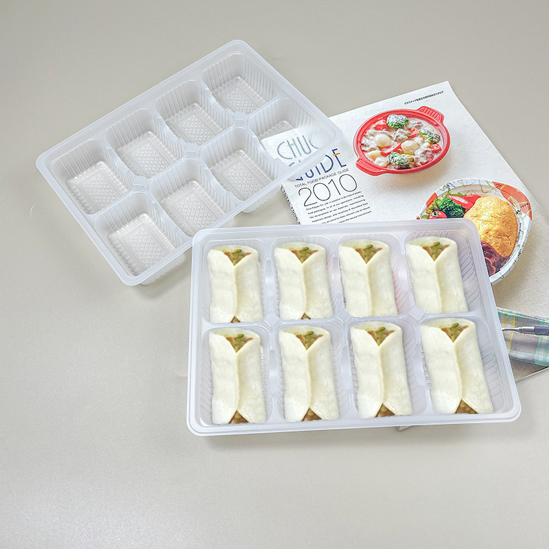 泽求方形塑料煎饺打包盒托盘