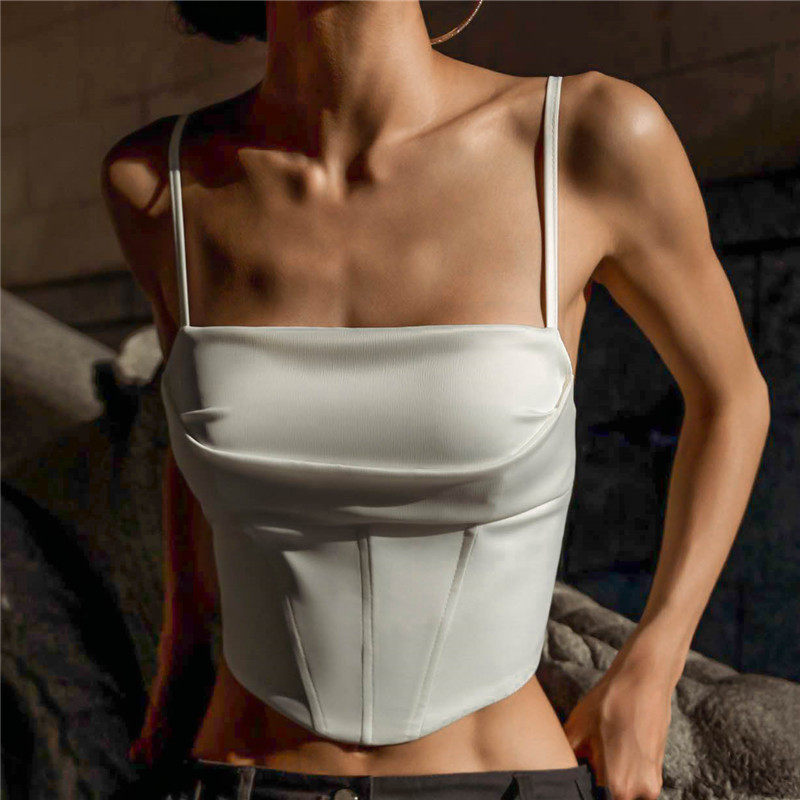 Corsets Women Knit Tunic Camisole Solid Color Sexy Tank Top