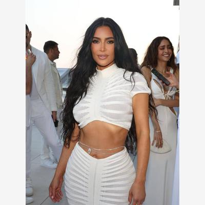 2Piece Set Low Rise Skirt Top See Through Knit Sweater Dress