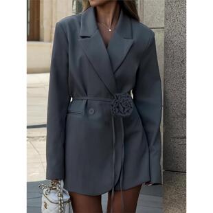 top jacket for women通勤修身 外套上衣 Flower 立体花朵西装 suit