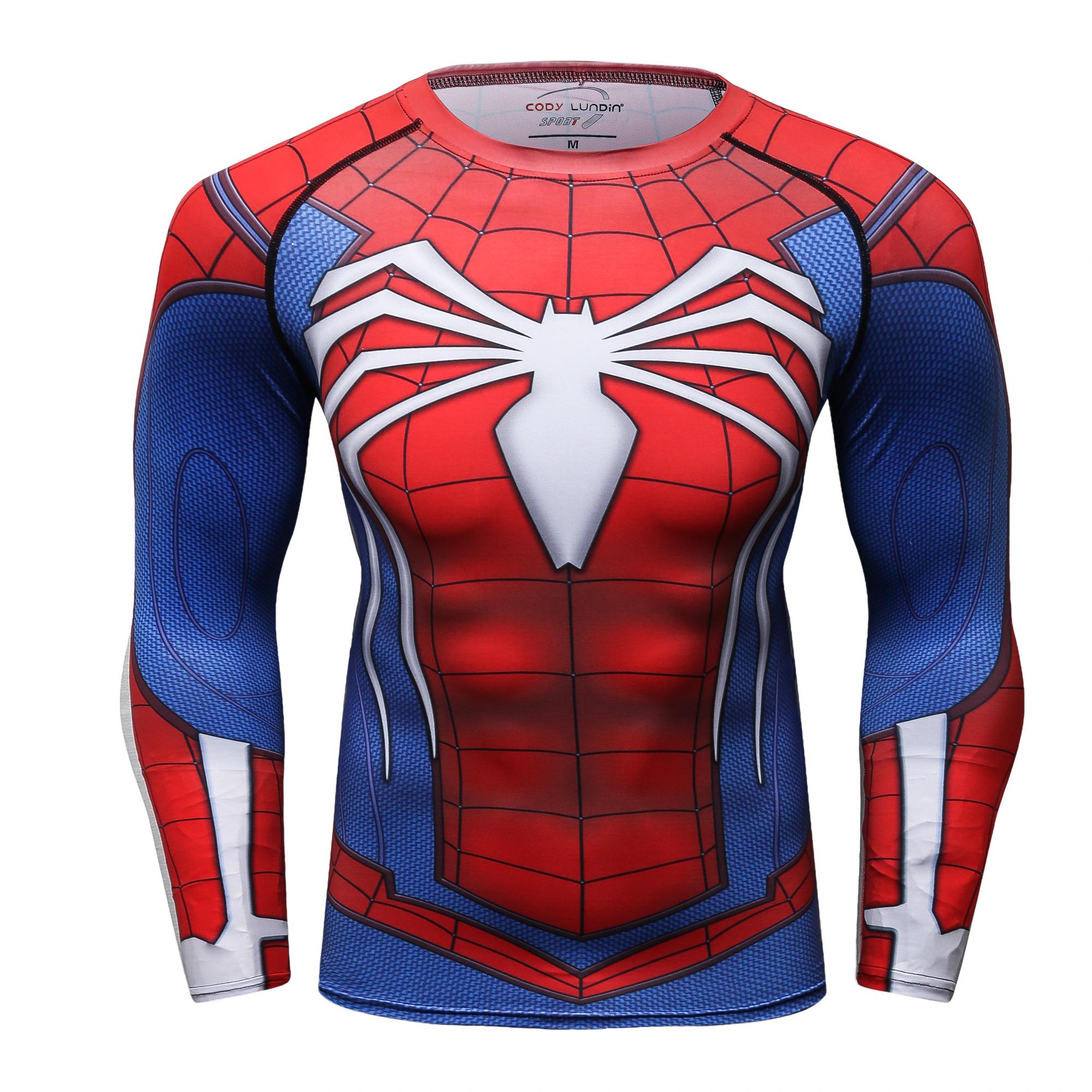 Spider-Man3DPrint Crew Neck Long Sleeves蜘蛛侠3D印花圆领长袖