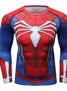Spider-Man3DPrint Crew Neck Long Sleeves蜘蛛侠3D印花圆领长袖