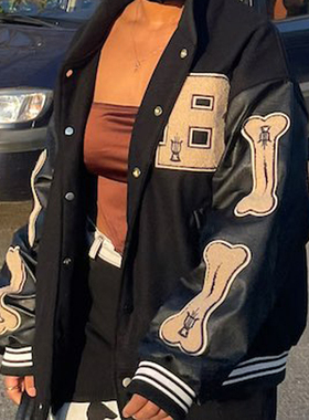 Baseball Bomber Jacket Women Men Unise Hip Hop Harajuku Coat