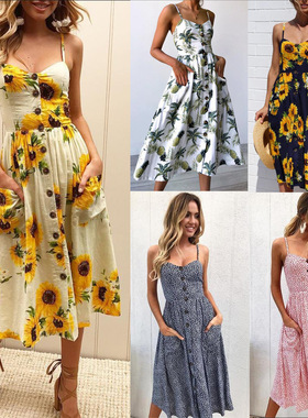 Summer Beach Dress Women Boho 2024 Party Dresses For Ladies