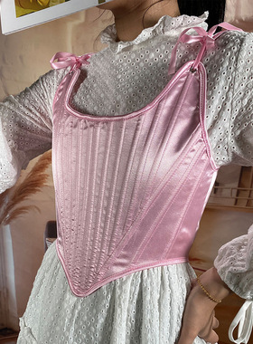 Women Bandage Corset Waist Satin Sexy Shapewear Underbust