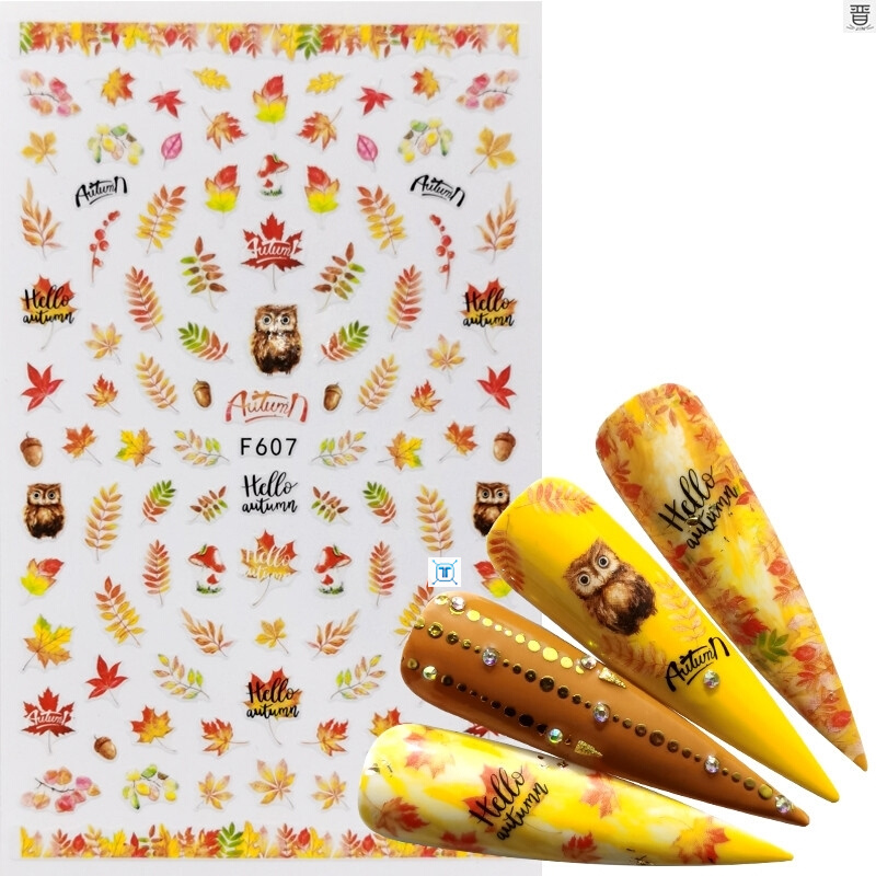 1 PC 3D Nail Slider Black Russia Letter Sticker Decals